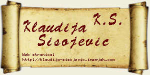 Klaudija Sisojević vizit kartica
